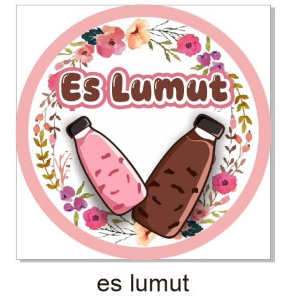 160 PCS Stiker Label Cup Botol Minuman Es Lumut