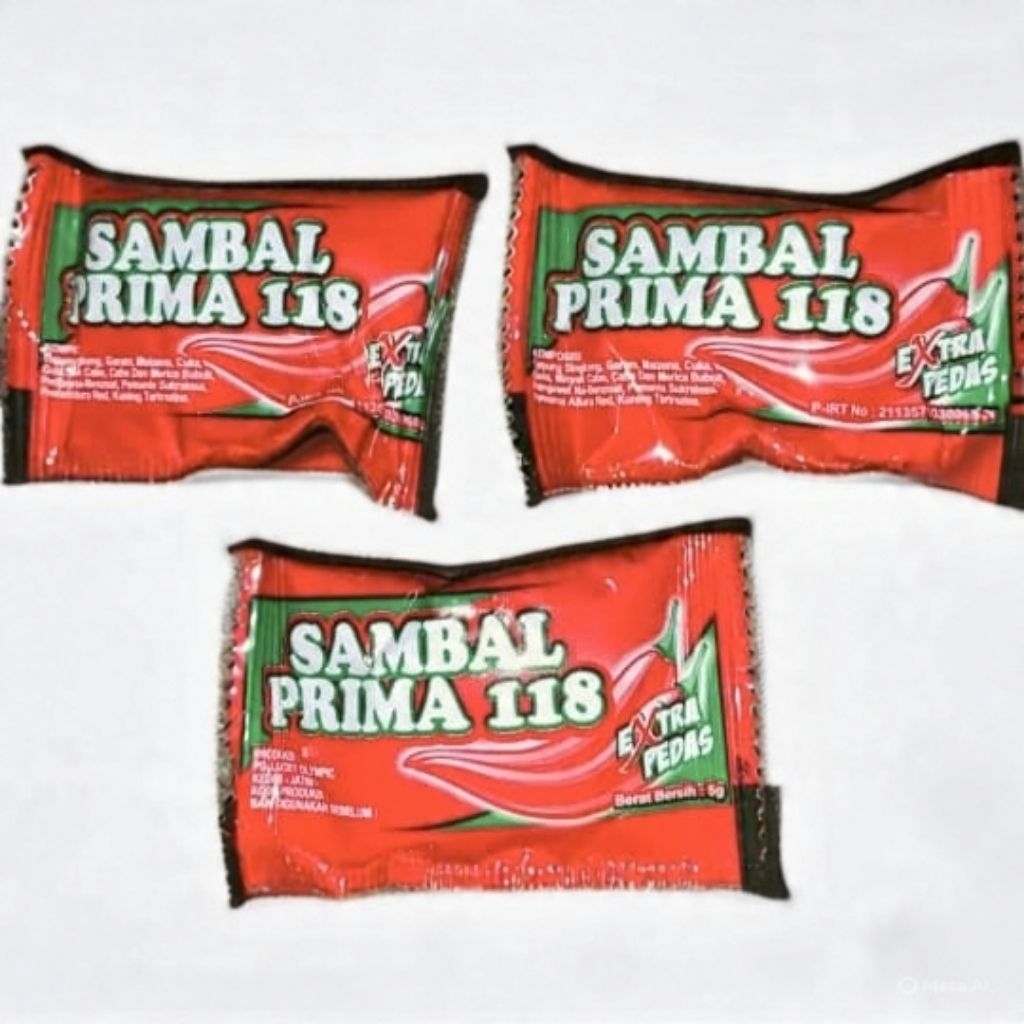 Sambal Prima 118 Extra Pedas 100 pcs / Saos Sachet Gurih Lezat Praktis Murah