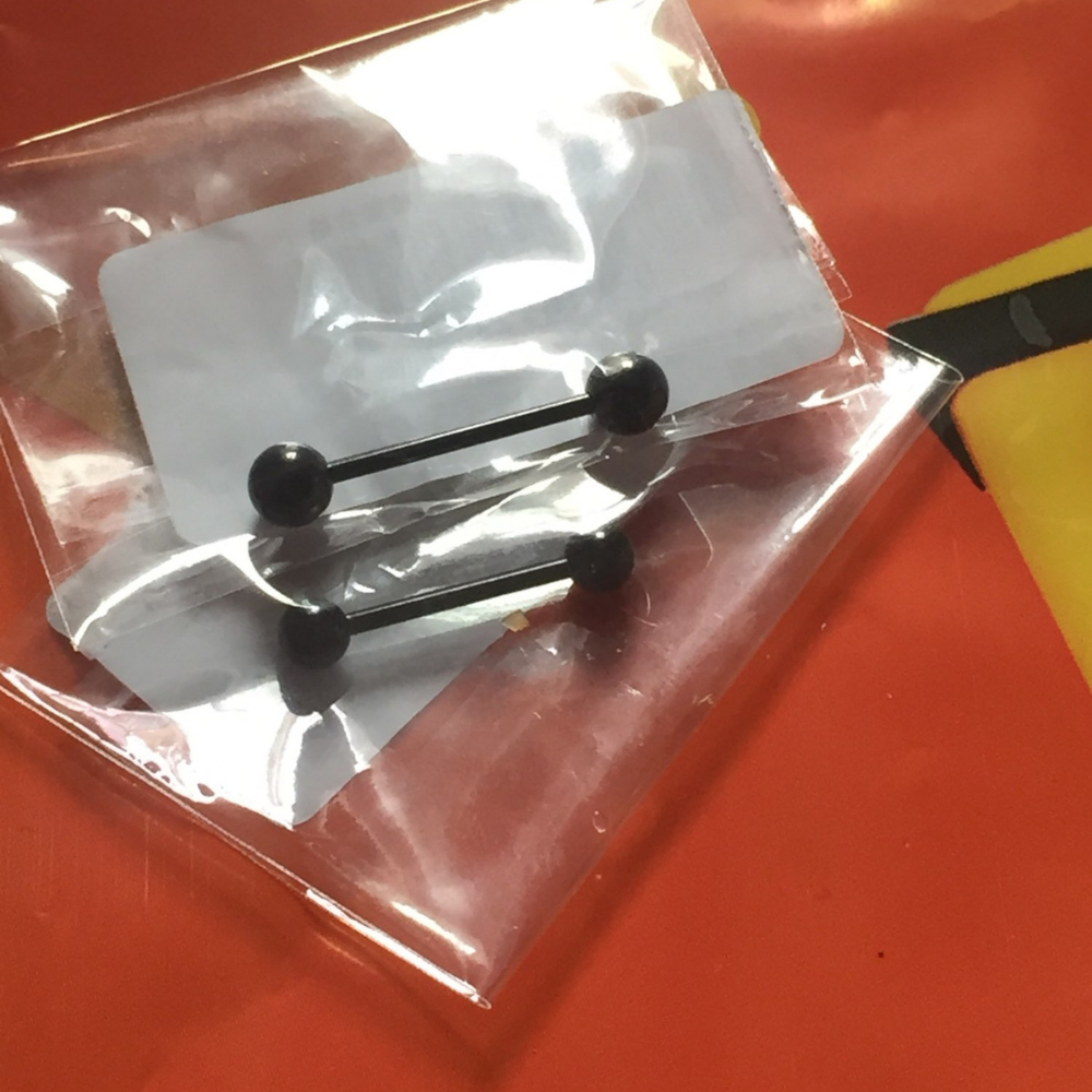 Anitng Lidah Barbel Lidah Tindik Lidah Titanium Anting Pria Anting Tindik Titanium Silver Anti Karat