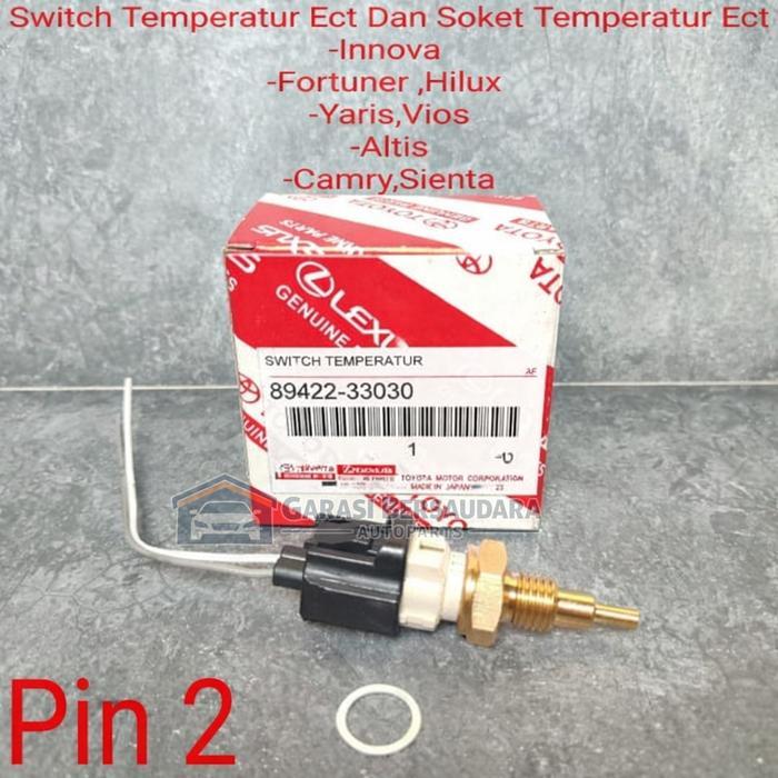 Switch Ect Sensor Temperatur Dan Soket Ect Agya Ayla Sigra Calya Original 2pin