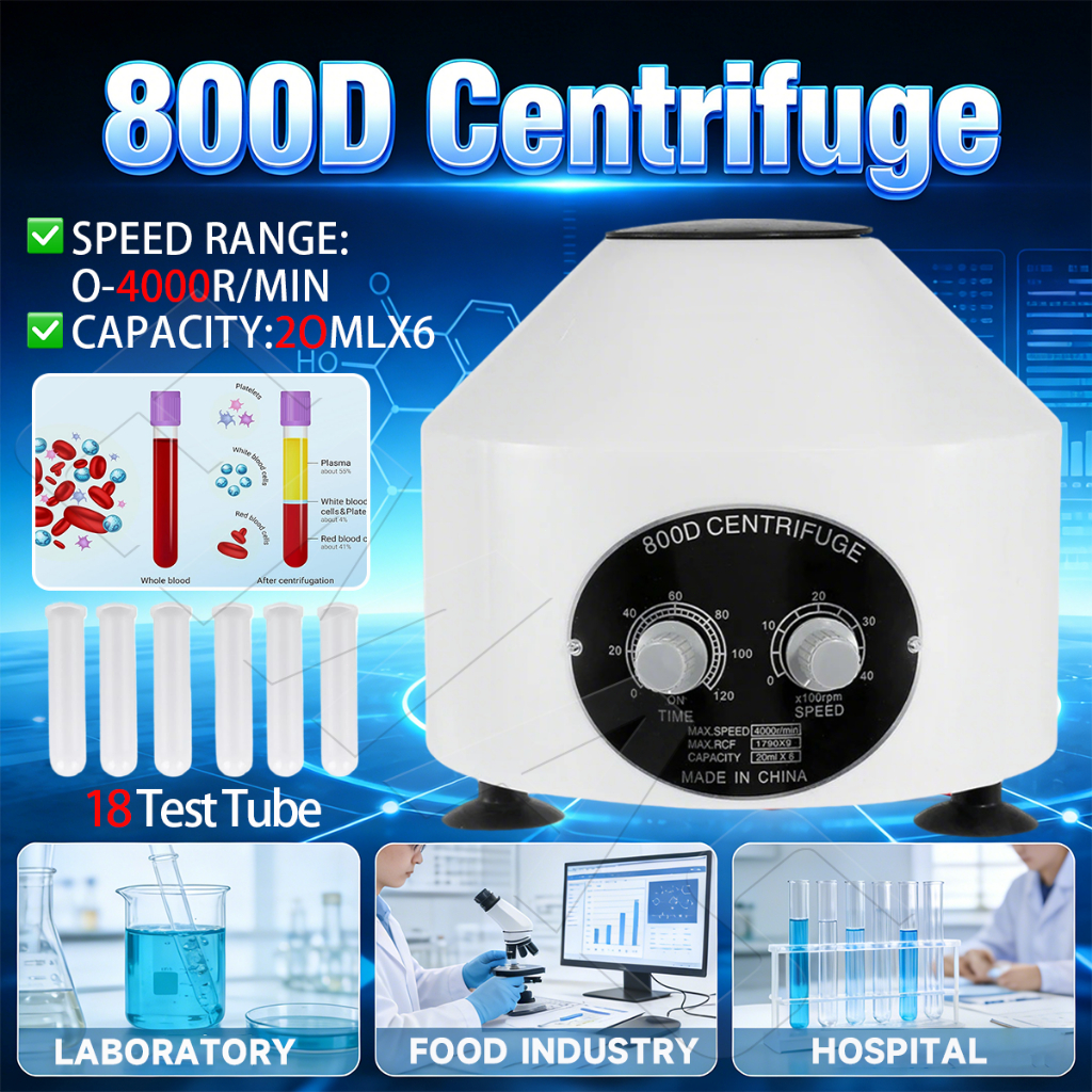 Mesin Centrifuge Lab Benchtop Centrifuge Desktop Electric Lab Centrifuge 6 hole 4000 rpm Alat Centri
