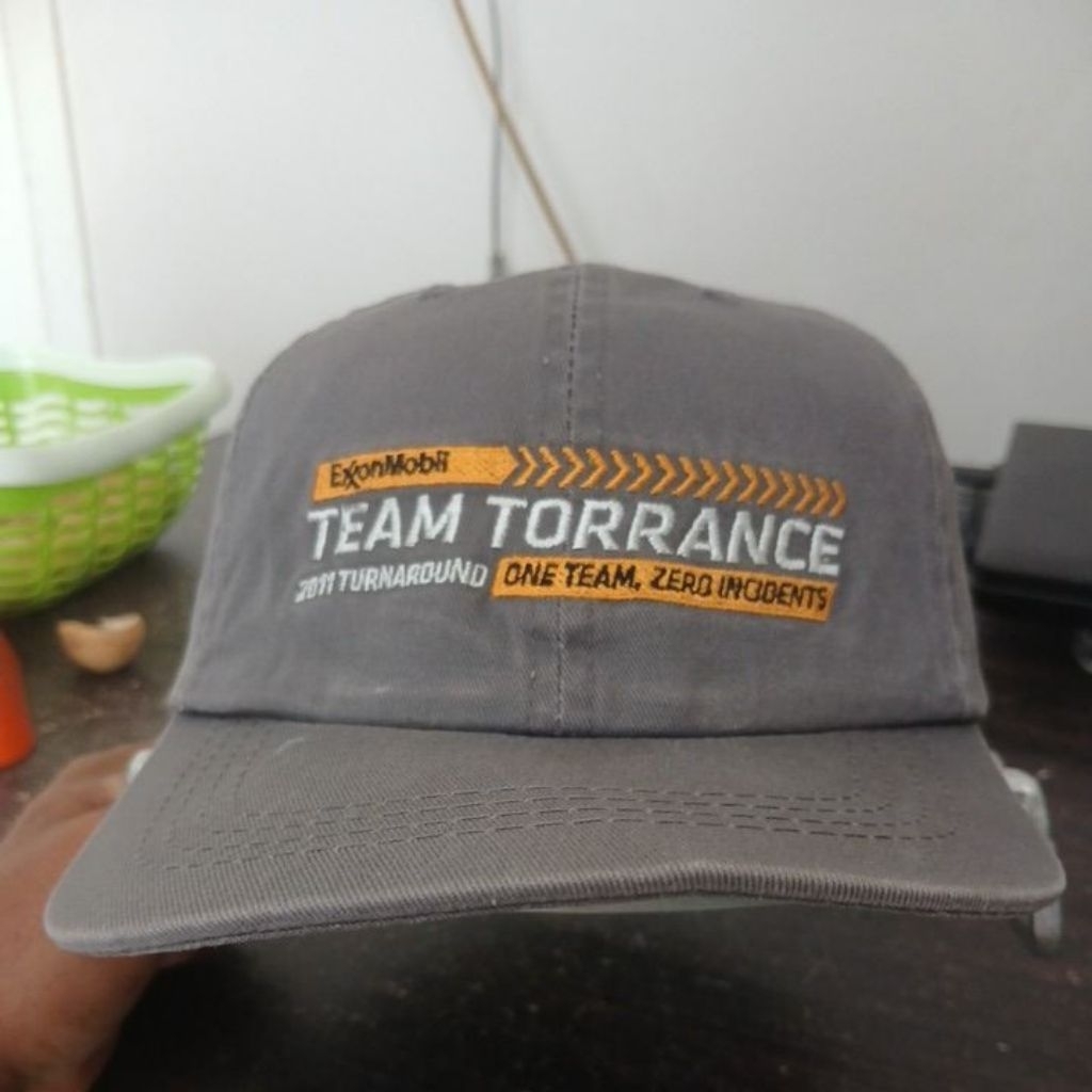Topi bahan katun lembut warna abu gelap logo bordir AMC second Original allsize stelan besi  no minu