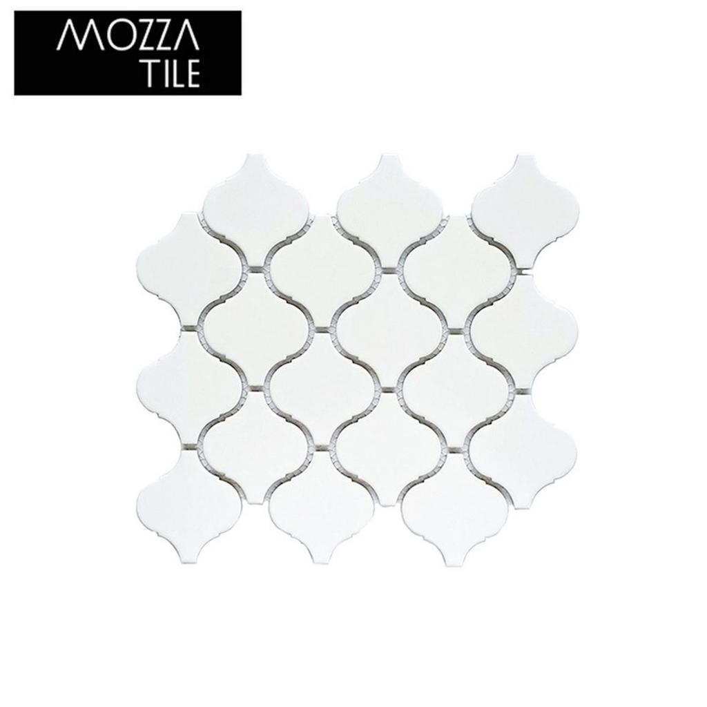 LANTERN GLOSSY WHITE - MOSAIC MOZZA BACKSPLASH DINDING DAPUR