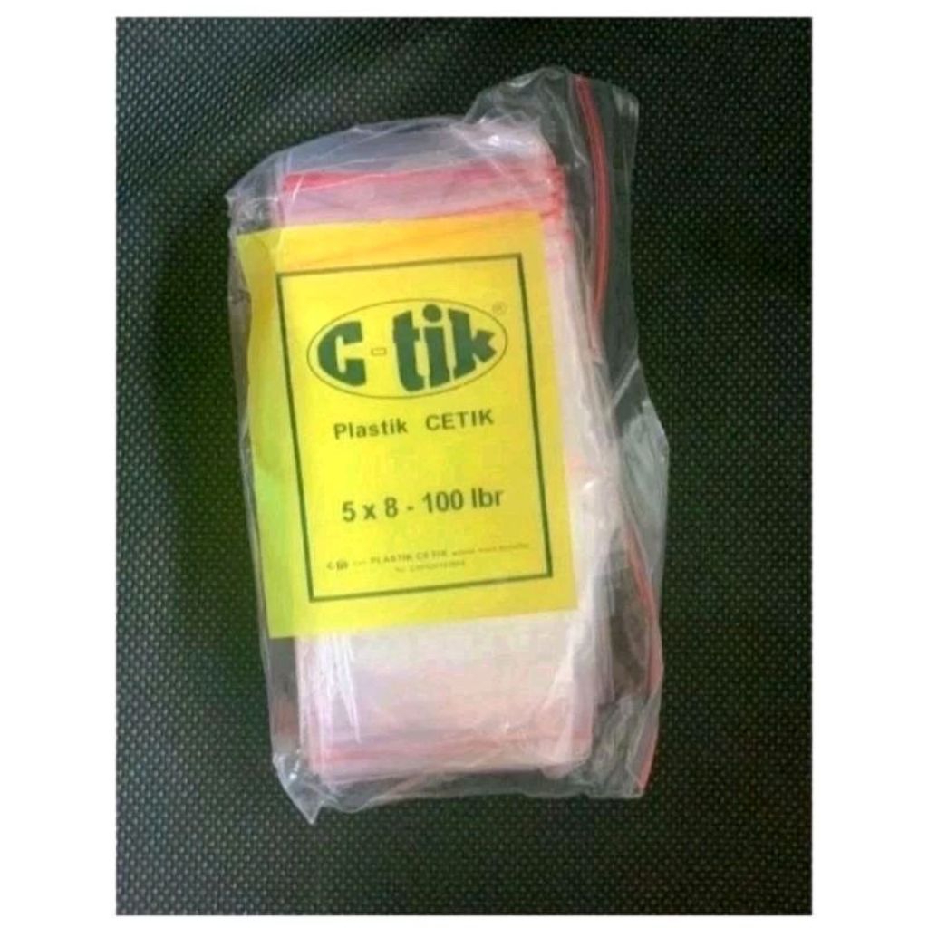 Plastik Cetik Plastik Klip  Ukuran 5x8 7x10 8x12 10x15 12x20 C-Tik isi 100 lbr