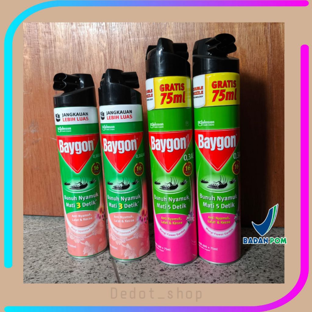 Baygon obat nyamuk kecoa lalat semprot 675ml & 600ml
