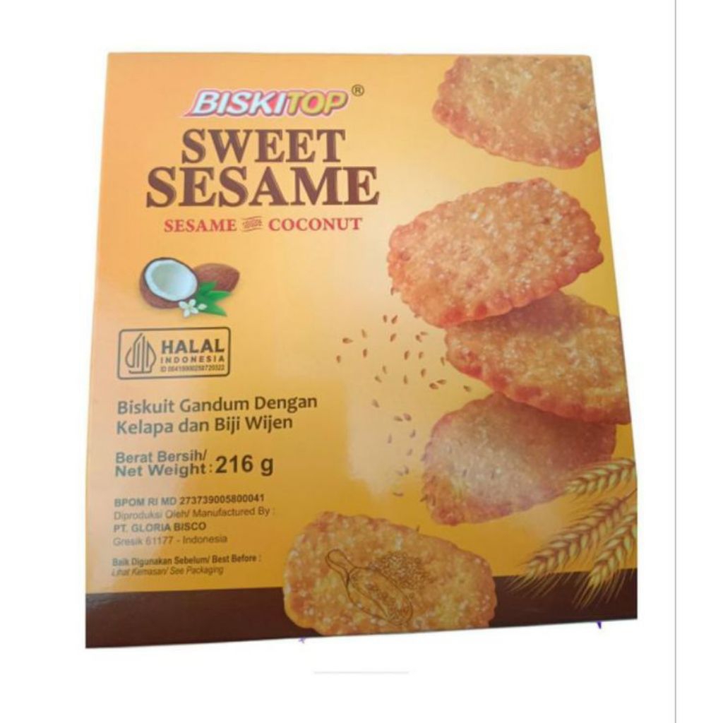 Biskitop sweet sesame with coconut