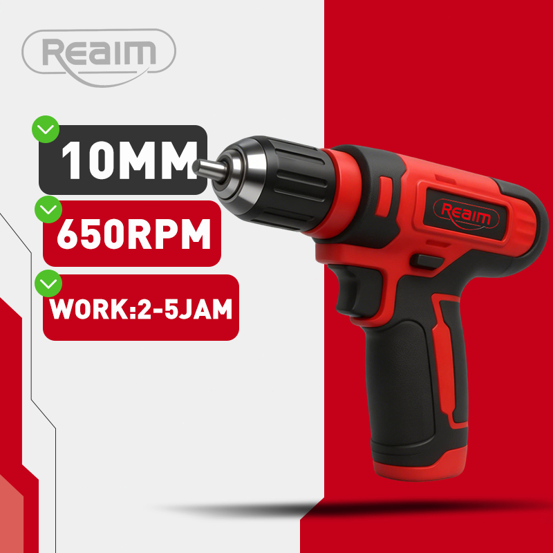 Reaim Mesin Bor Baterai Cordless Drill Bor Batere 8V Bor Listrik Obeng Listrik