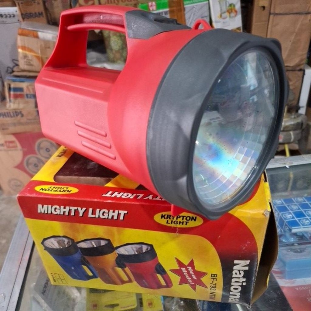 national senter jadul model besar pakai 4batu baterai besar