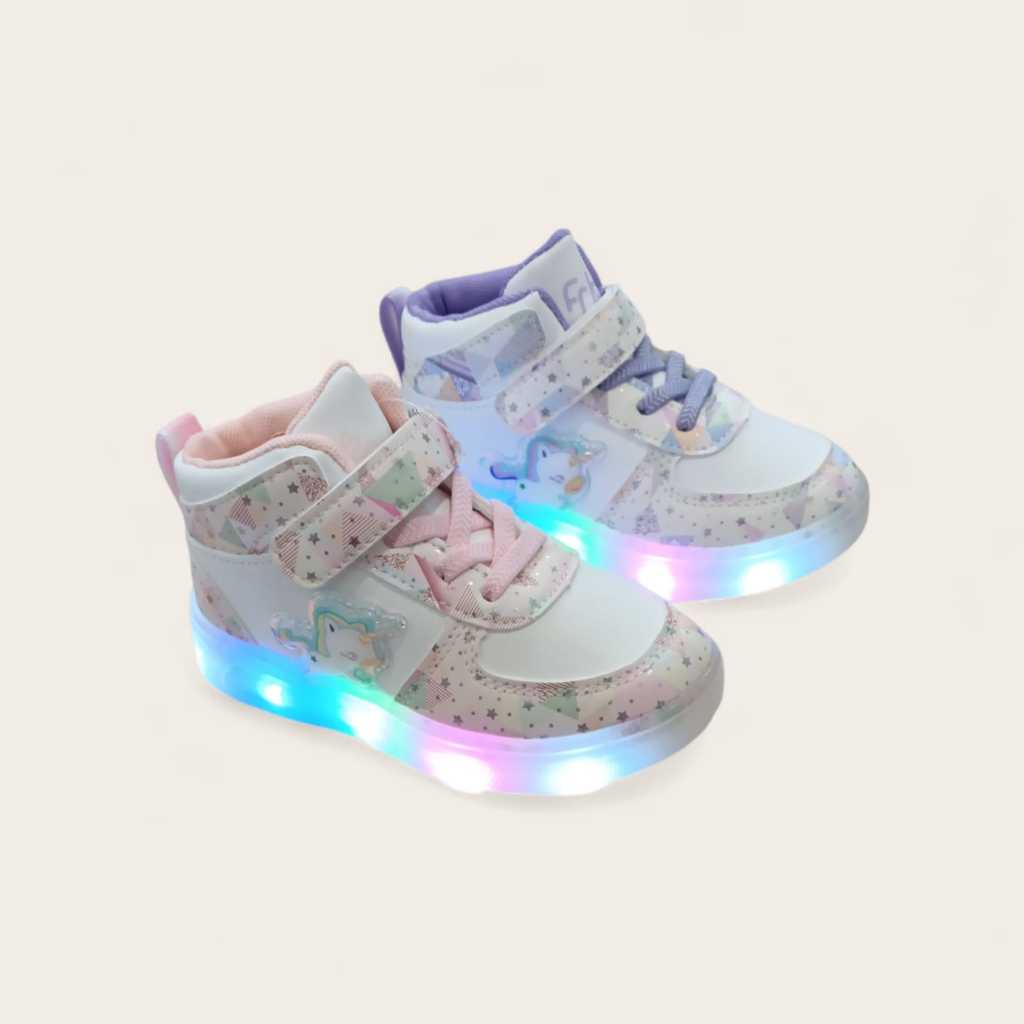 Fransisca Renaldy sepatu anak   lampu LED Artikel K.AKARIN warna pink/purple