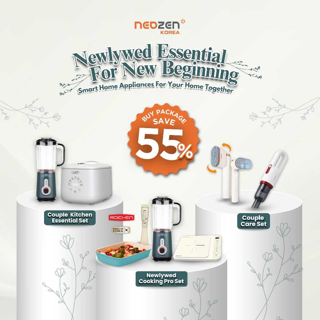 Neozen Newlywed Package - Neozen Bundle Kompor Induksi IH8 / Blender Multifungsi Tuctac / Mini Vacuu