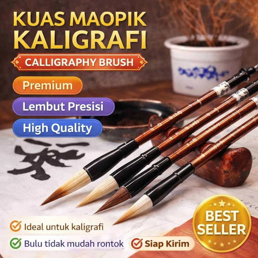 Kuas Maopik / Kuas Kaligrafi / Maobit Calligraphy Brush / Kuas Lukis Cina Mopit Mo bit Arab China