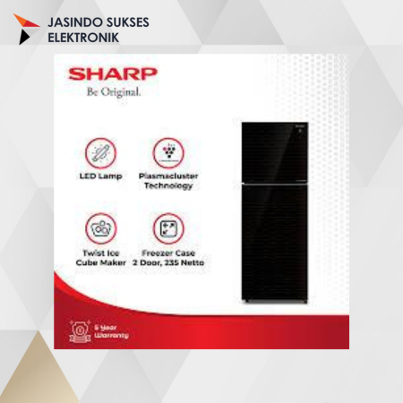 Sharp Kulkas 2 Pintu 338L SJ-426GI-MK PLASMACLUSTER ION J-TECH INVERTER MATRIX BLACK / SJ426 GI MK