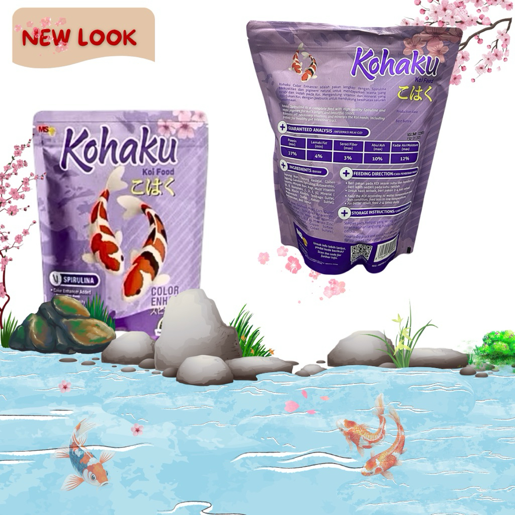 MAKANAN IKAN KOI KOHAKU SPIRULINA COLOR ENHANCER 1KG