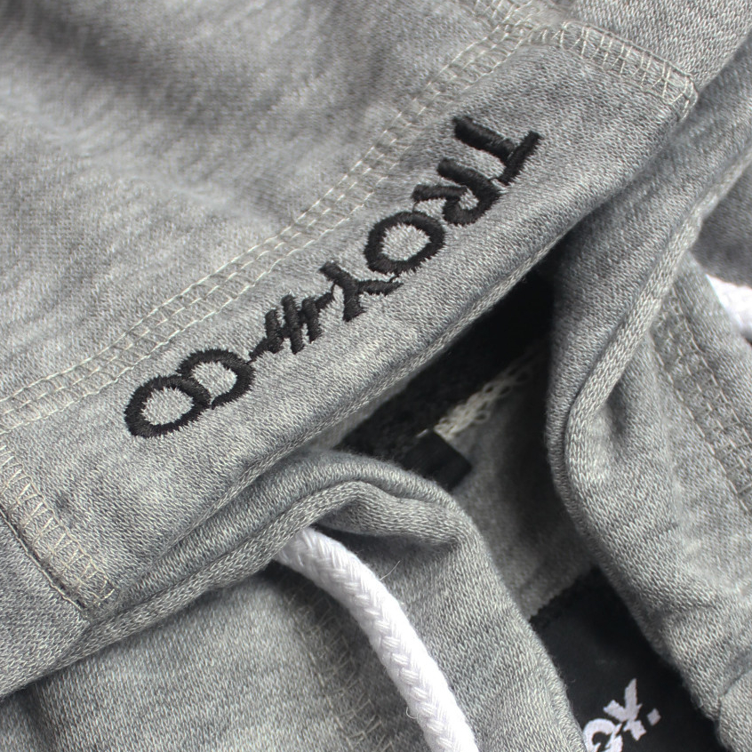 Troy Company Zipper Hoodie Misty Grey Clover Hexa - Hoodie Zipper Hoodie Abu Misty ZHD 3181