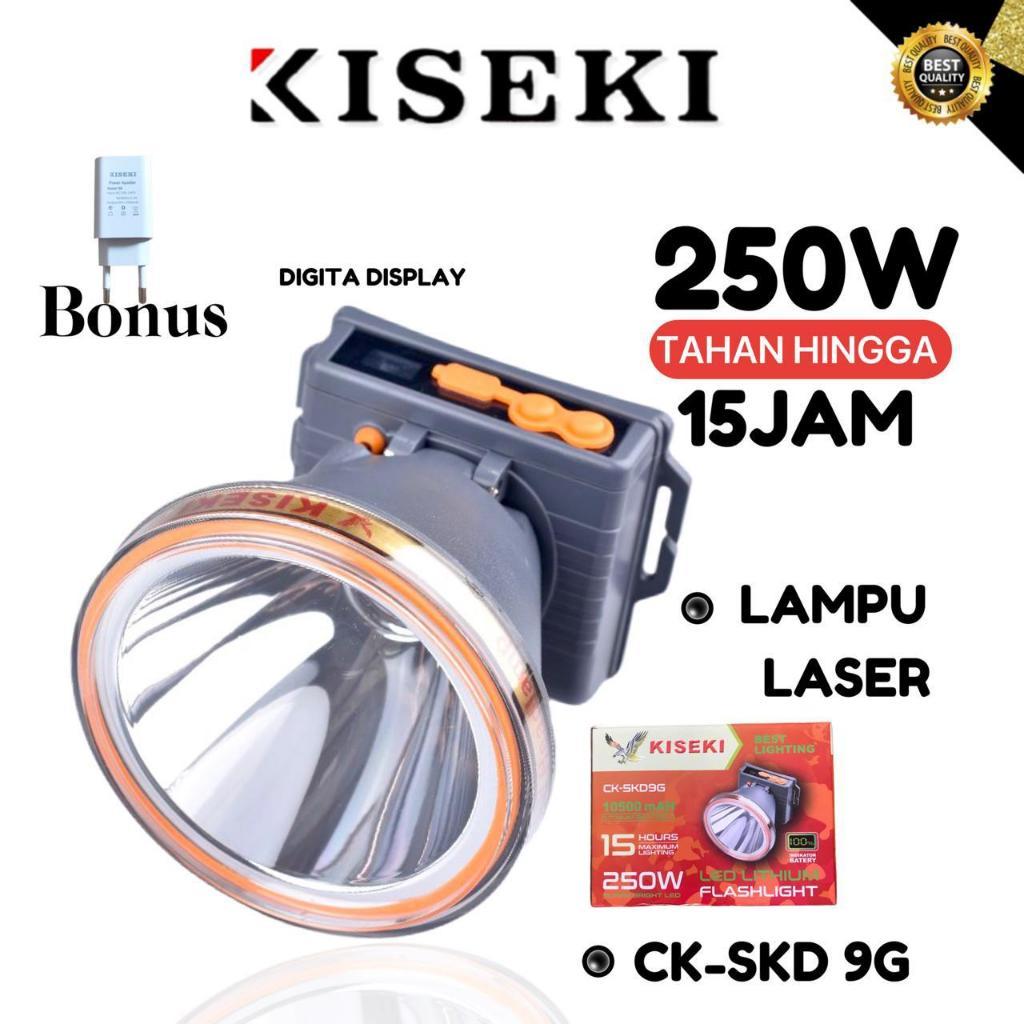 KISEKI Senter Kepala CK-SK D9G 250W Super Terang 3 Mode 300 Meter LED 10500mAh