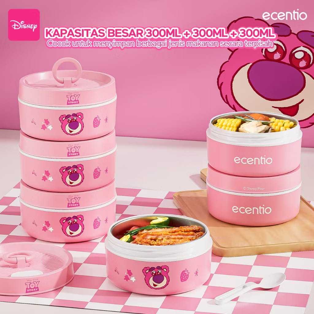 ECENTIO LUNCH BOX SET 3PCS STAINLESS STEEL LOTSO
