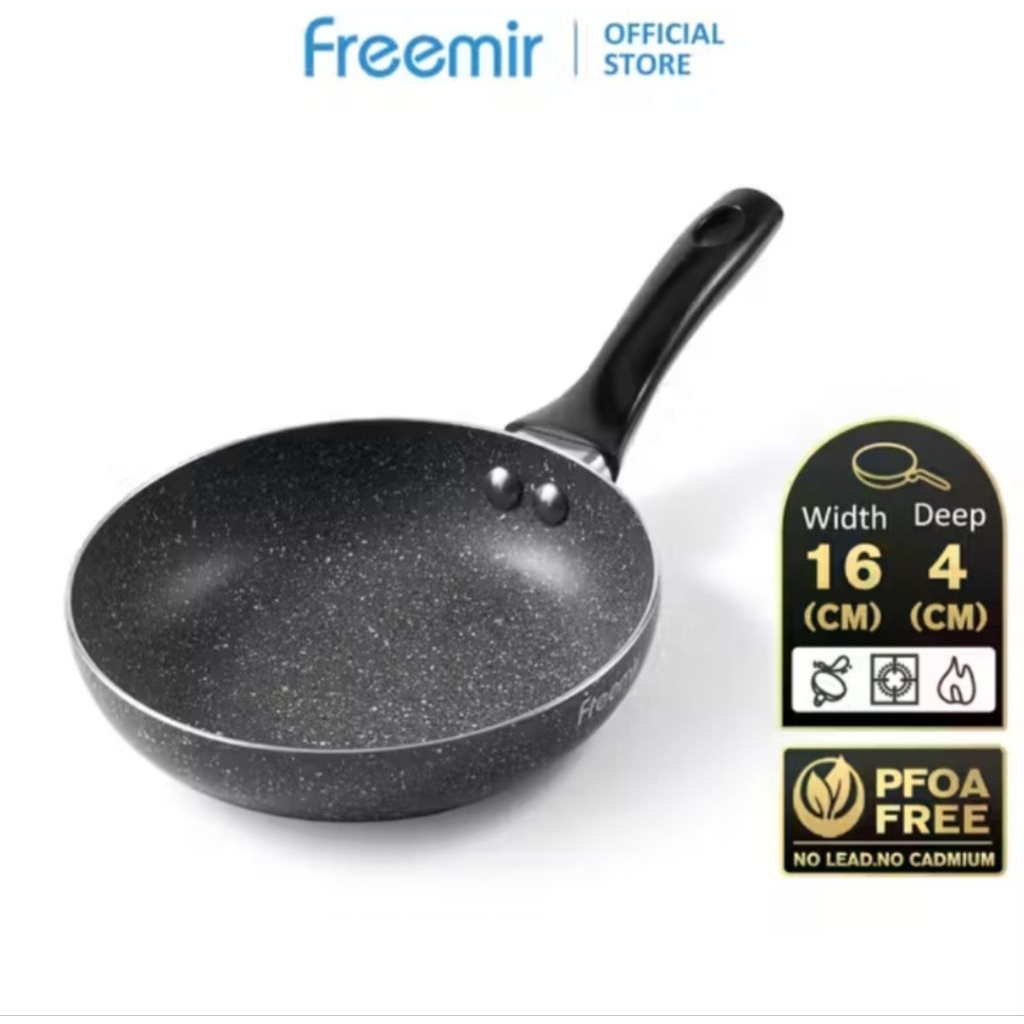 freemir Panci Wajan 16cm WajanAnti Lengket Black