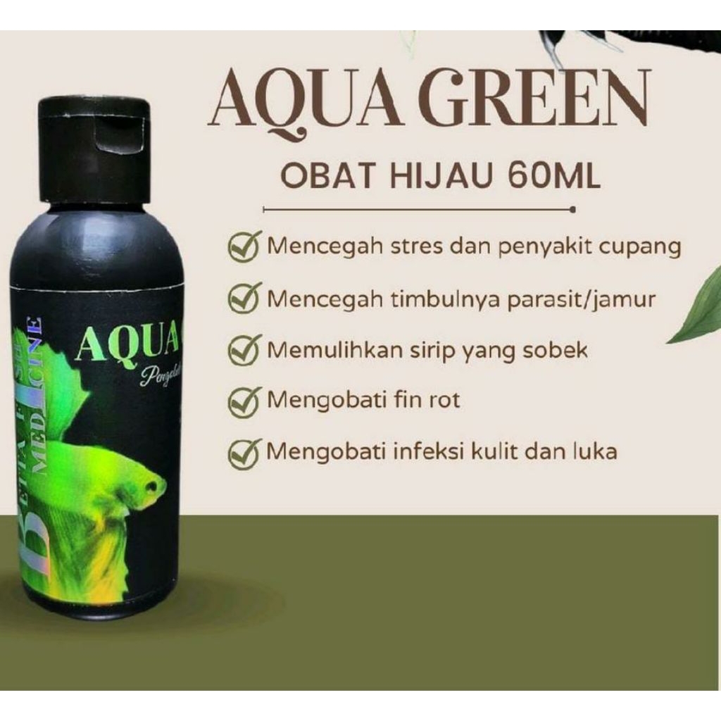 Obat Hijau Ikan Cupang Aqua Green 30ml