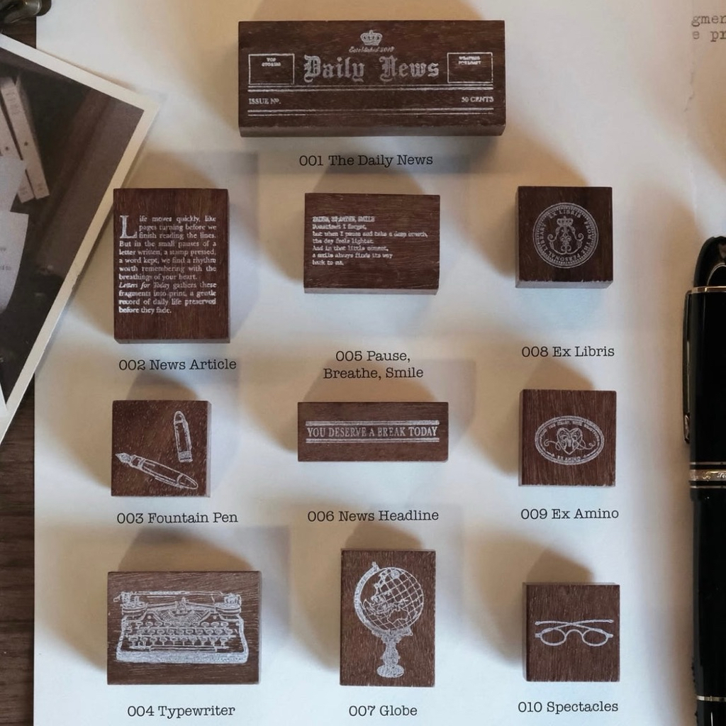 Jieyanow Atelier Letters For Today Rubber Stamp