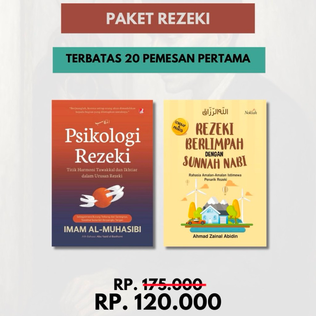 PAKET REZEKI (Psikologi Rezeki + Rezeki Berlimpah dengan Sunnah Nabi) - Singgasana Kata
