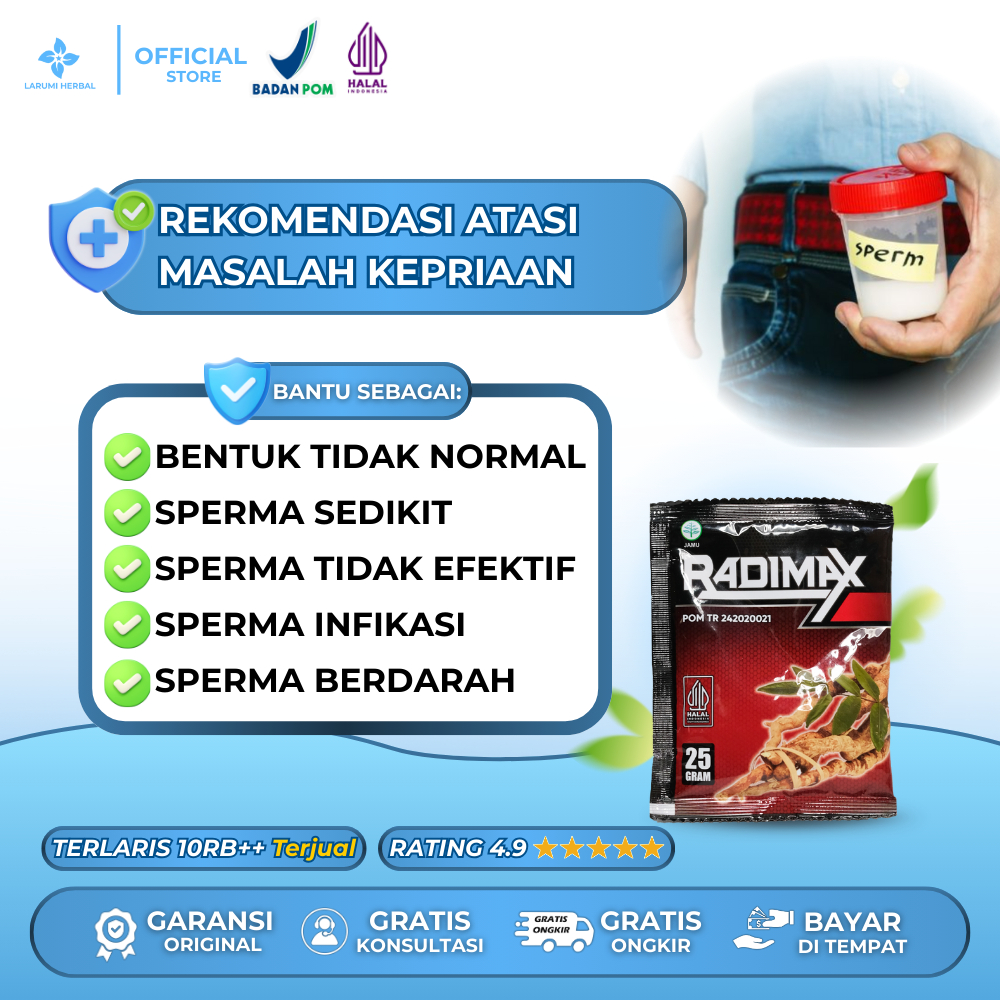 Obat Sperma bentuk tidak normal, Sperma sedikit, Sperma tidak efektif, Sperma infeksi, Sperma berdar
