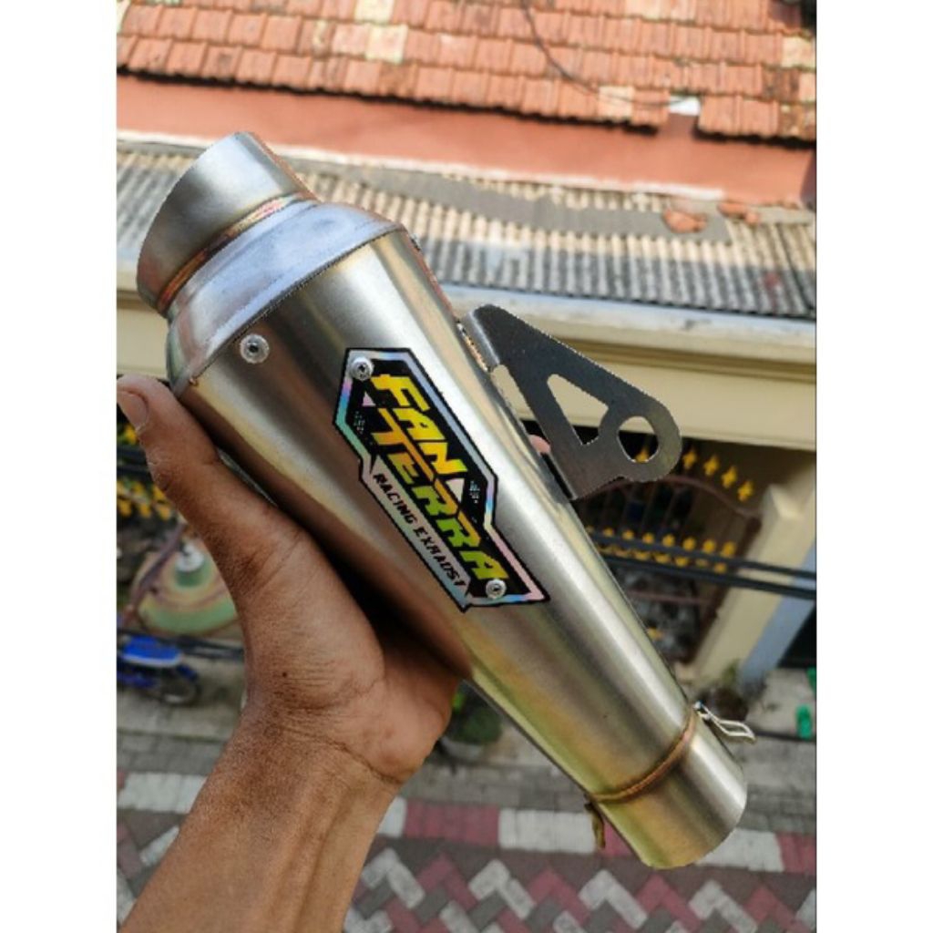 Silincer Knalpot Fantera Intlet 50 Mm Dengan Suara Kompetisi Dan Clem Paten