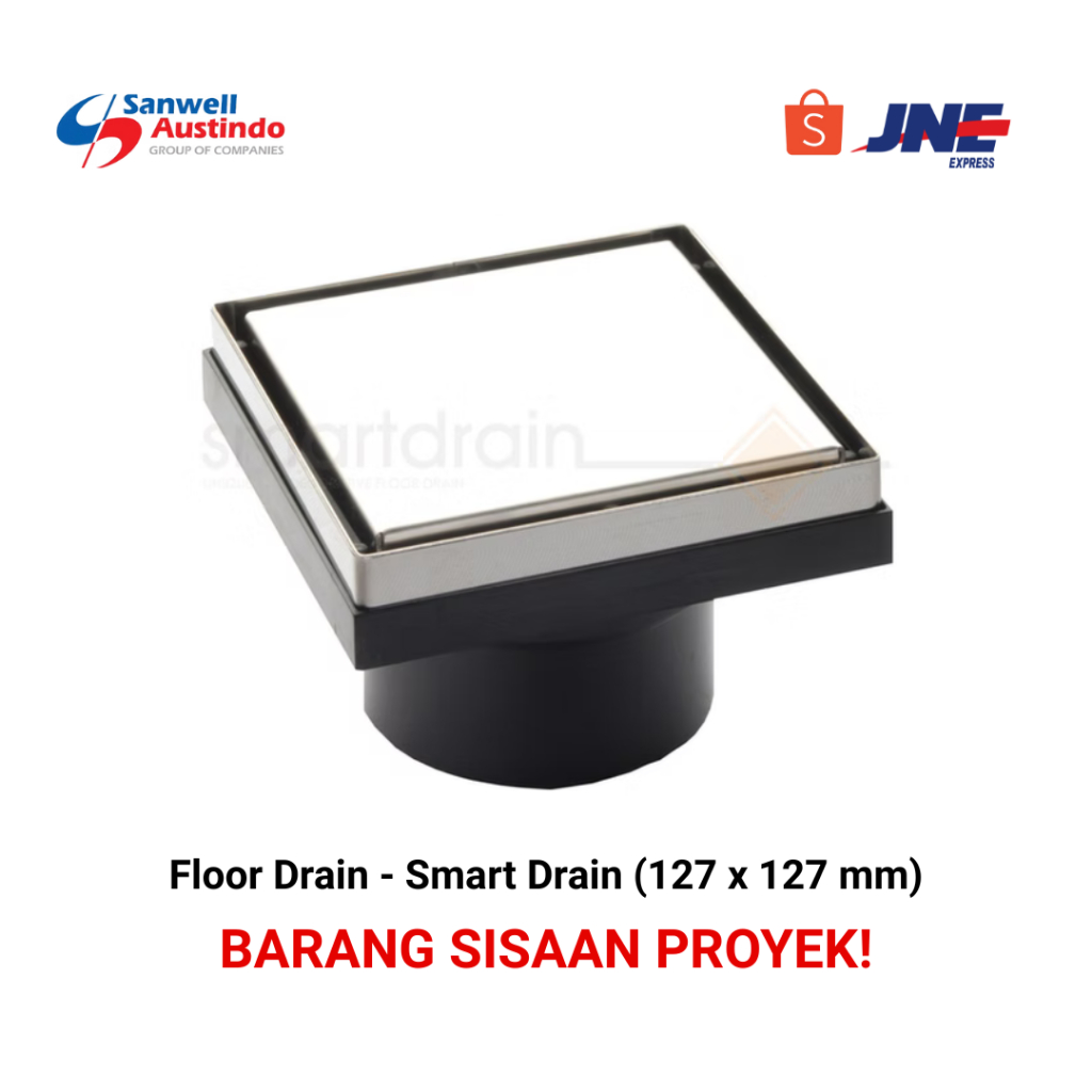 Floor Drain Smart Drain [20/50mm Outlet] Stainless Steel - Sanwell Austindo