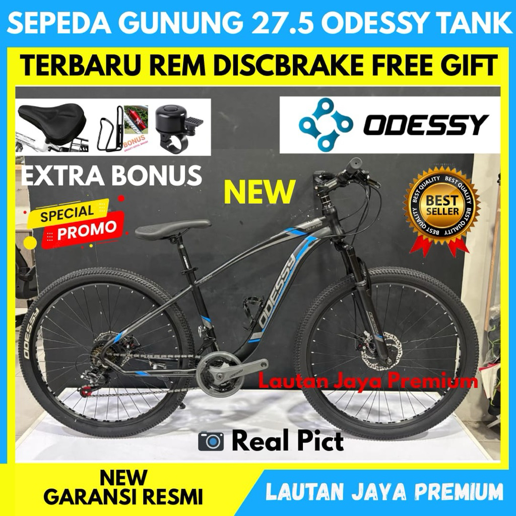 Sepeda Gunung 27,5 MTB ODESSY TANK Rem Discbrake New