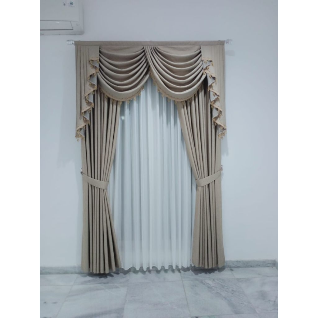 gorden poni gelombang bahan blackout