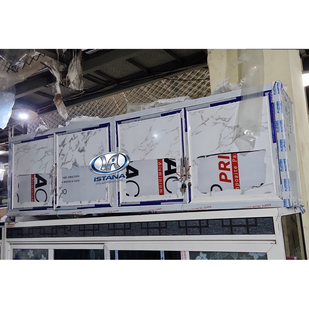 LEMARI RAK GANTUNG DAPUR ALUMINIUM / KITCHEN SET ALUMINIUM MINIMALIS