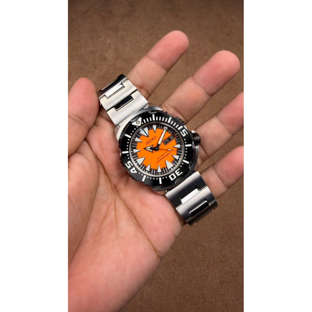 JAM TANGAN PRIA SEIKO SRP315K2 GEN 2 ORANGE MONSTER AUTOMATIC 4R36 01J0 DIVERS