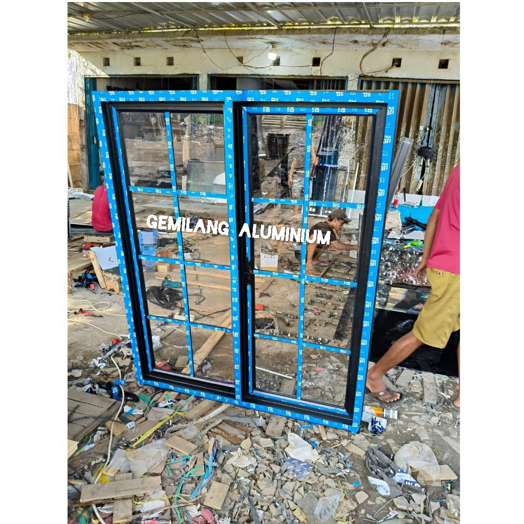 jendela Aluminium YKK 4 Inch L120 x T180