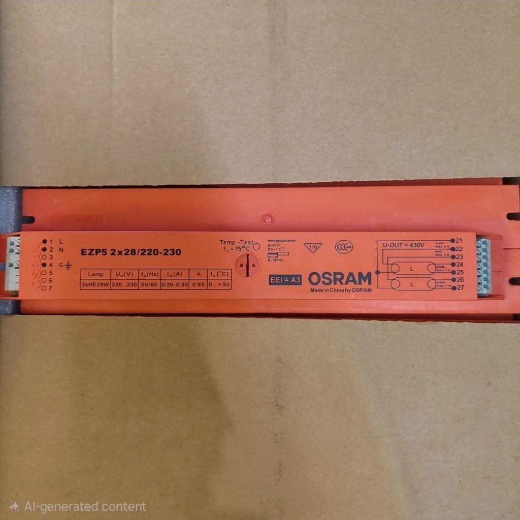 Ballast Elektronik T5 EZP5 2X28W 220-240V Osram