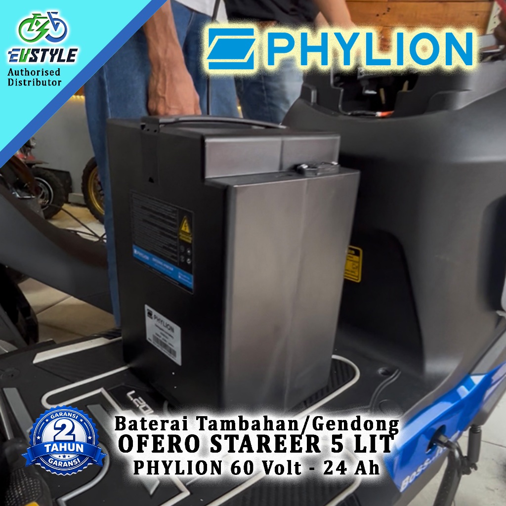 Baterai Tambahan / Gendong OFERO STAREER 5 LIT - PHYLION 60V 24Ah