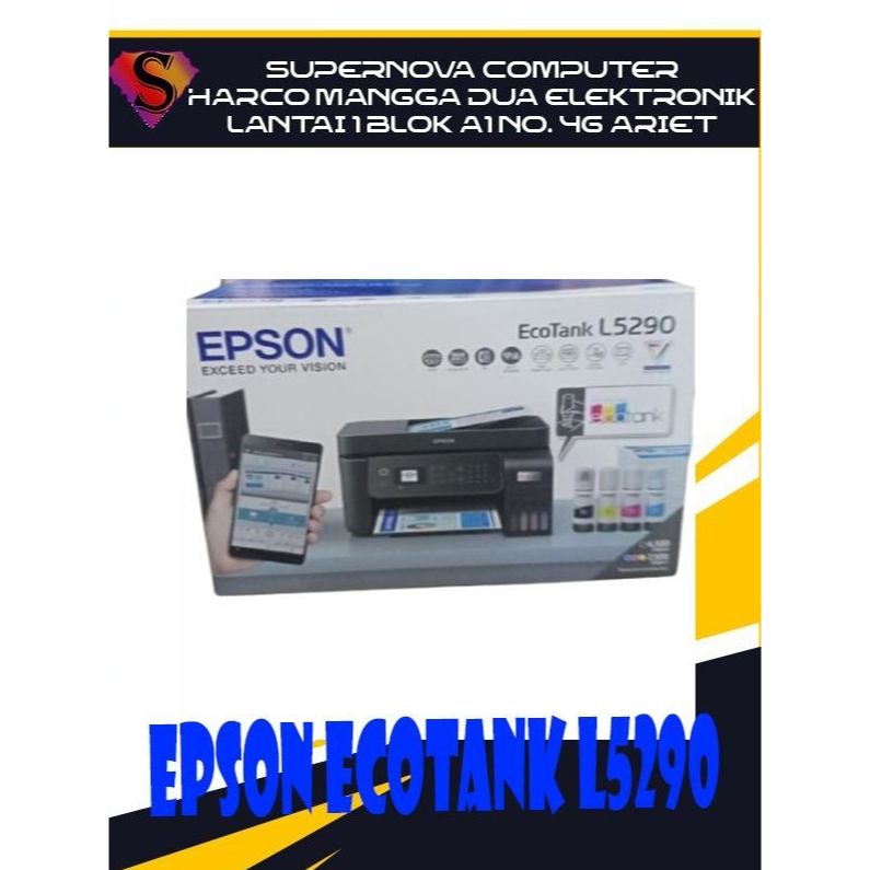 Epson EcoTank L5290 Printer Inkjet dengan Kecepatan Cetak 33/15 ppm dan Resolusi Scan 1200x2400 dpi