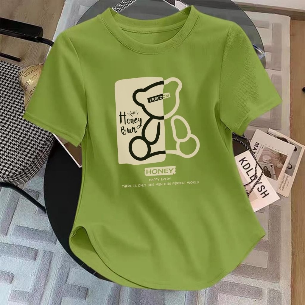 Koas oblong wanita/atasan wanita/kaos oblong oval lengan pendek wanita/atasan wanita kekinian/kaos p