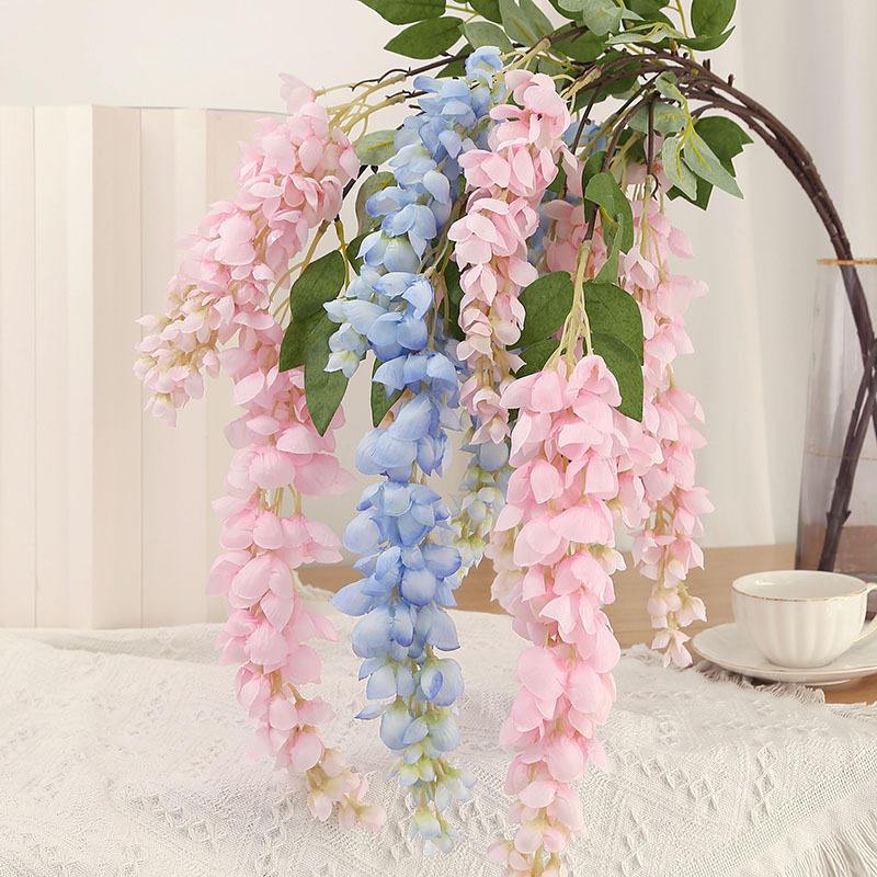 Bunga dekorasi artificial wisteria long branch/ wisteria jumbo flowers