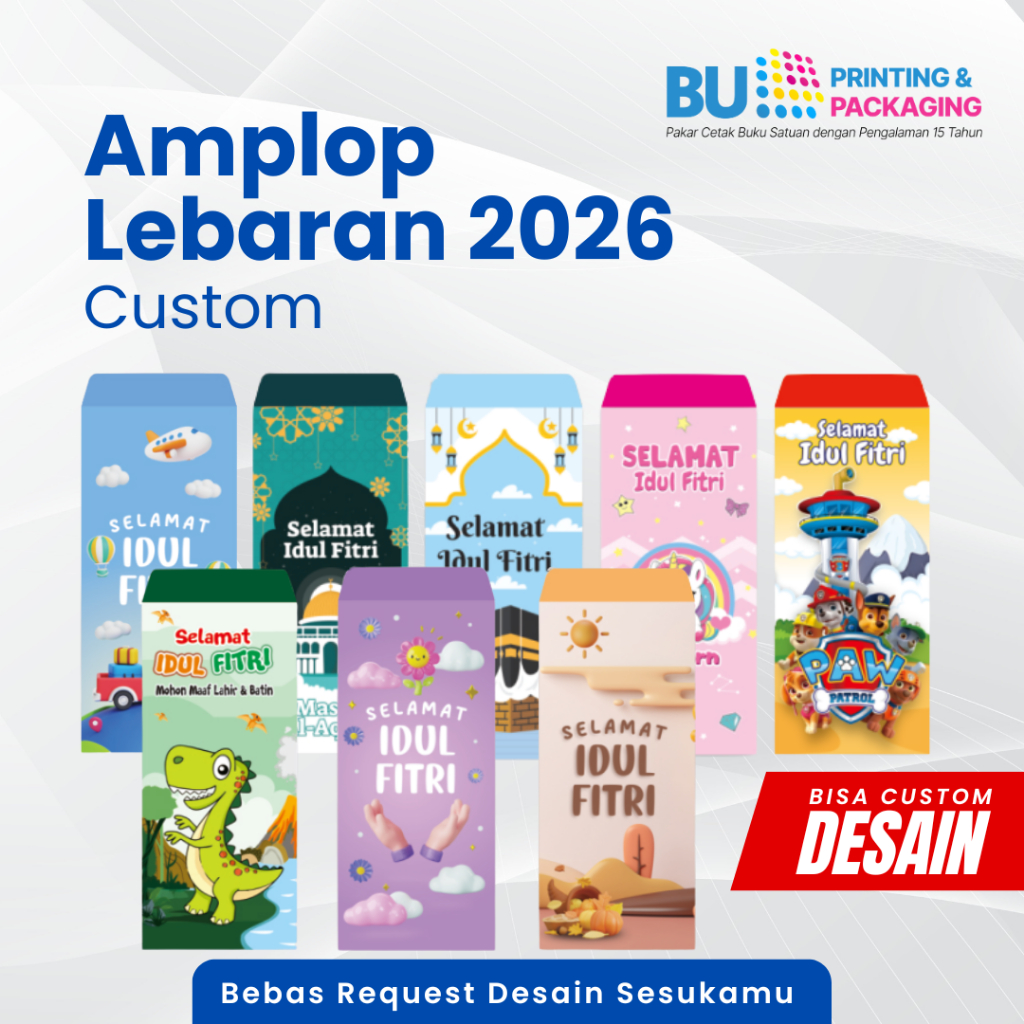 Amplop Lebaran Idul Fitri 2026 | Bisa Custom Desain & Gambar | Amplop Lebaran Lucu | Amplop Lebaran 