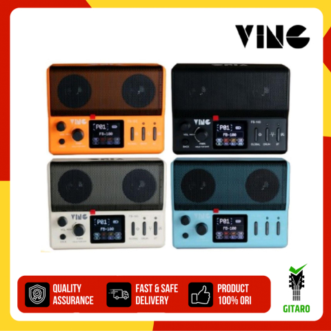 Efek Ving FB100 Portable Multi Effects Processor Ving Flybro FB 100 with 8 Effect Modules with & Blu
