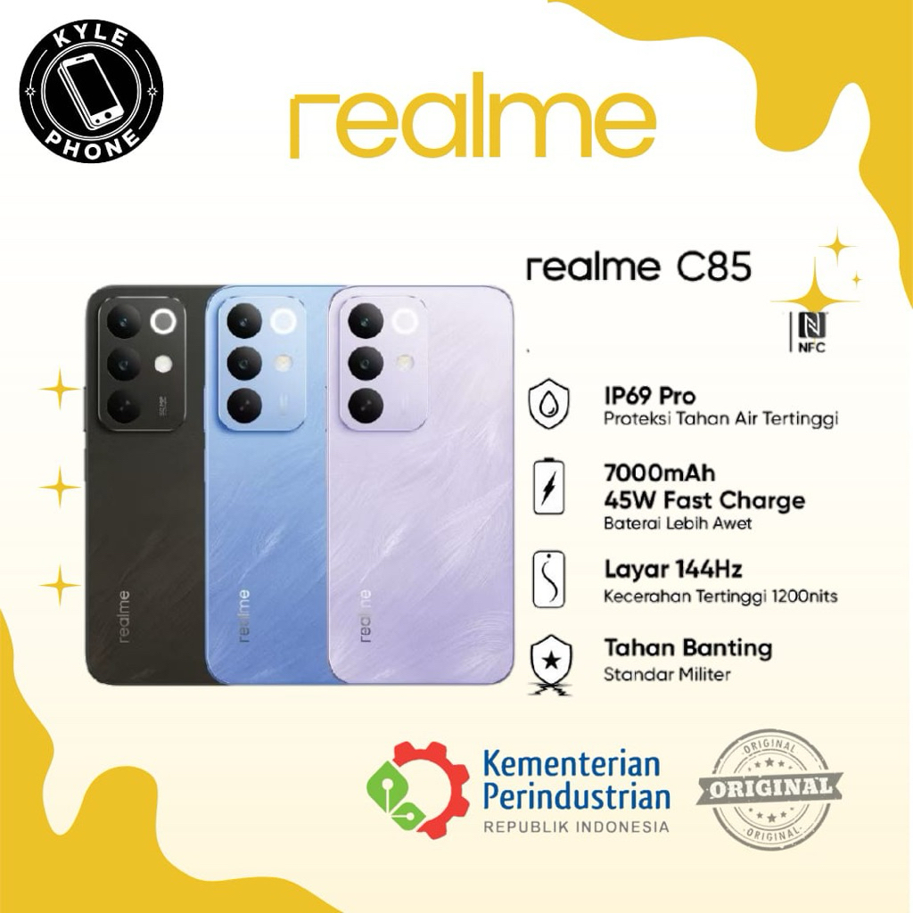 Realme C85 12/256gb Bergaransi Resmi Realme Indonesia