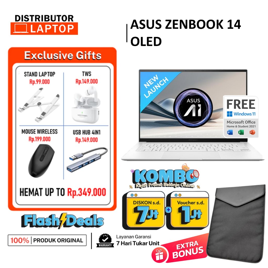 ASUS ZENBOOK S14 / ZENBOOK 14 OLED UX5406SA / UX3405CA ULTRA 9 ULTRA 7 32GB 1TB INTEL ARC - LAPTOP