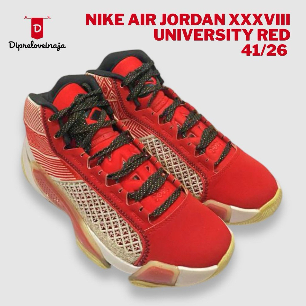 NIKE AIR JORDAN 38 UNIVERSITY RED PRELOVED DPLW0332