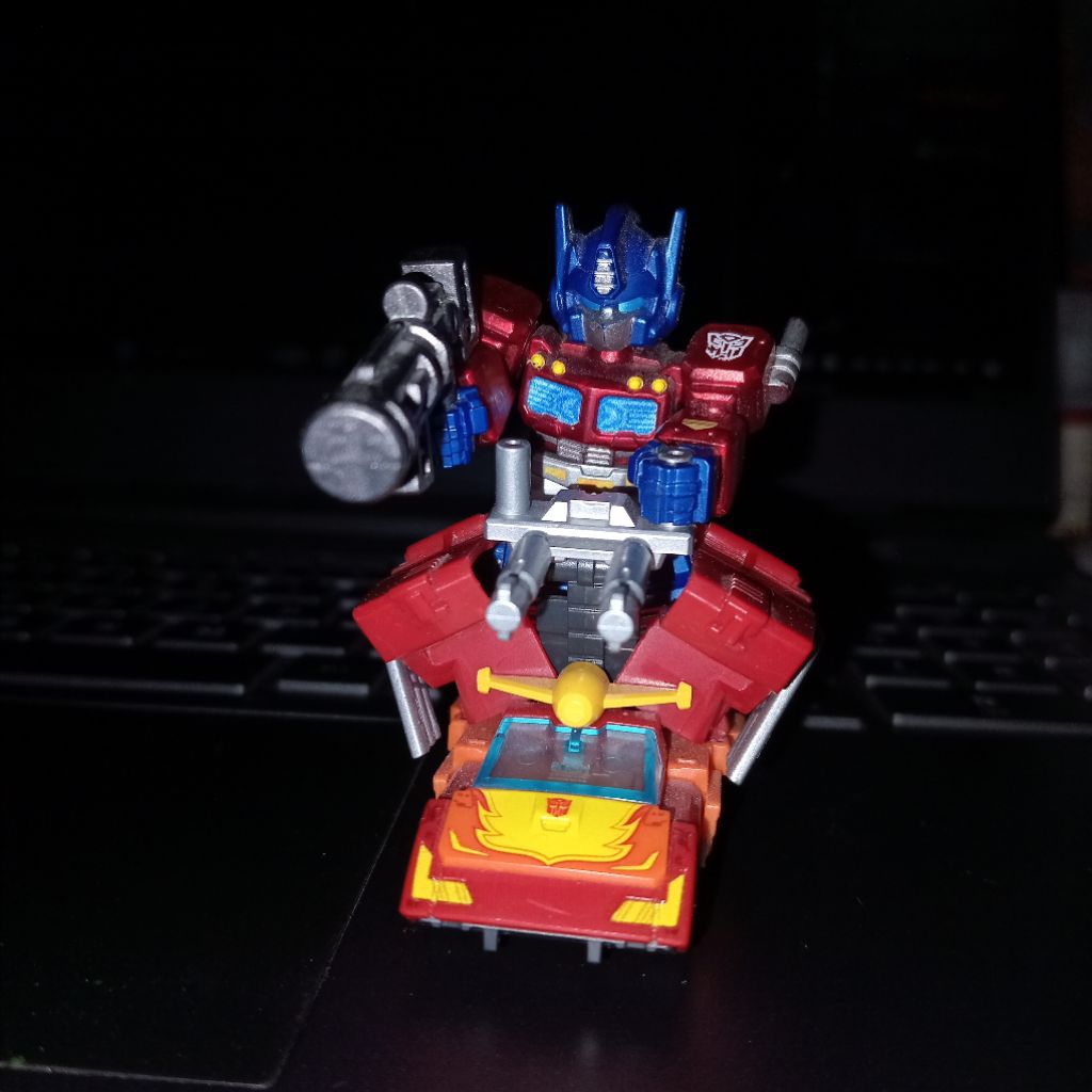 Blokees transformer galaxy defender 01, optimus prime secret + hotrod hevicle