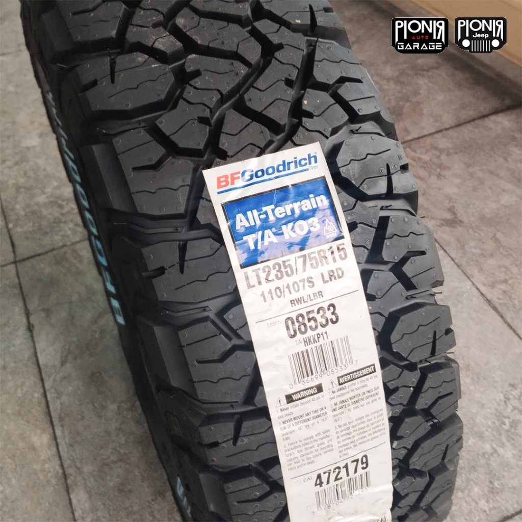 Ban BFGoodrich 235 75 Ring 15 AT KO3 Made in USA List Putih | Ban Jimny | Ban Suzuki Jimny JB74 | Ba