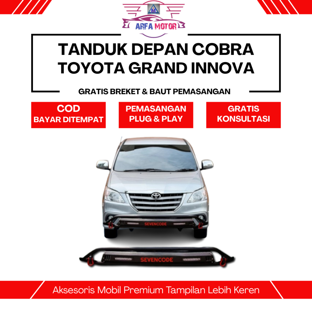 Tanduk Depan Innova Lama Cobra Besi Bumper Depan Innova Lama Cobra Sevencode