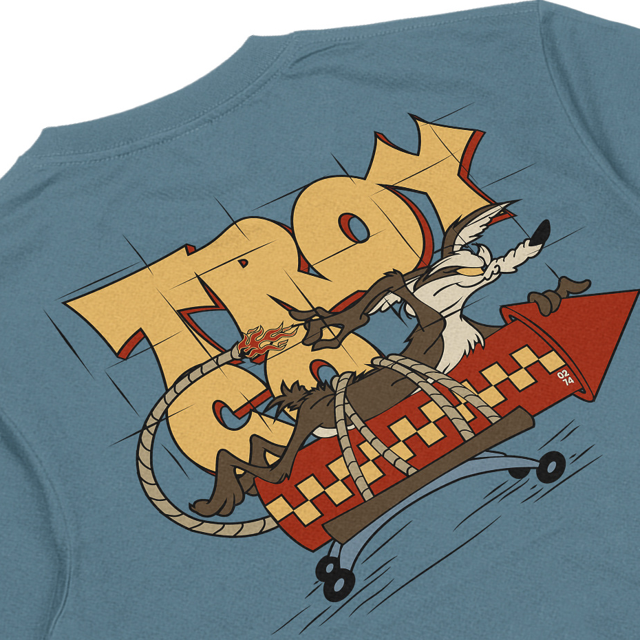 Troy Company Tshirt Mineral Blue Rocket Coyote - Kaos Lengan Pendek Kaos Biru Mineral MTD 2762