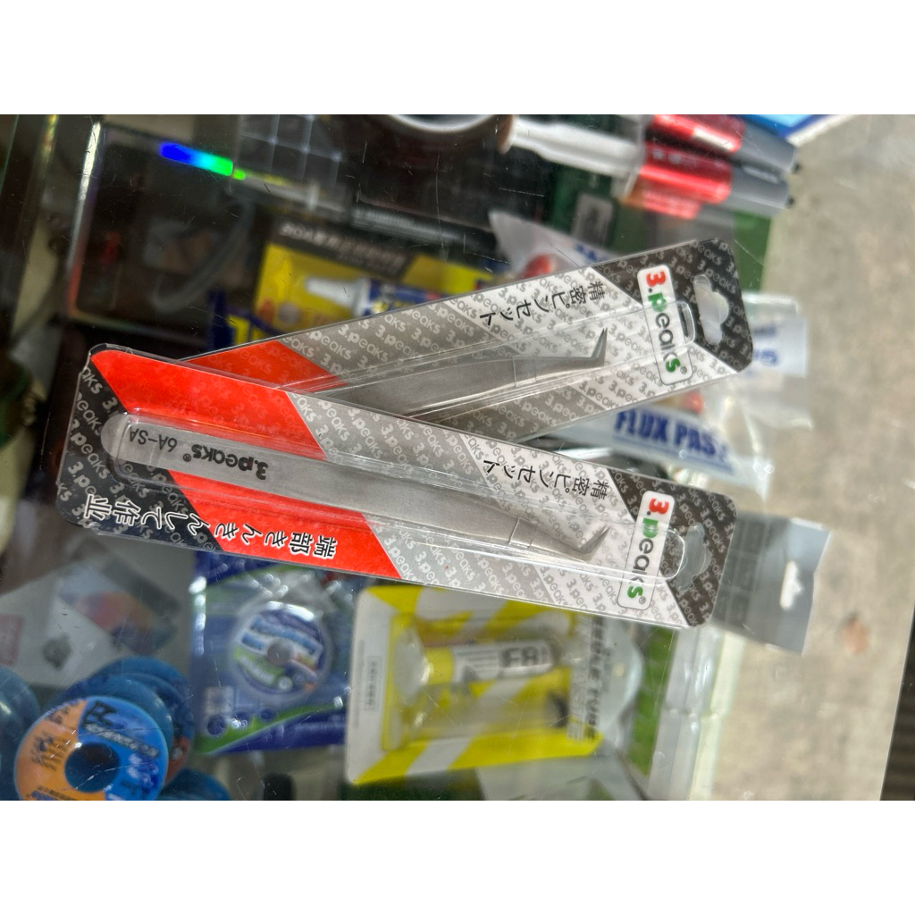 Pinset Bengkok Presisi 3 Peaks 6A-SA untuk Servis HP