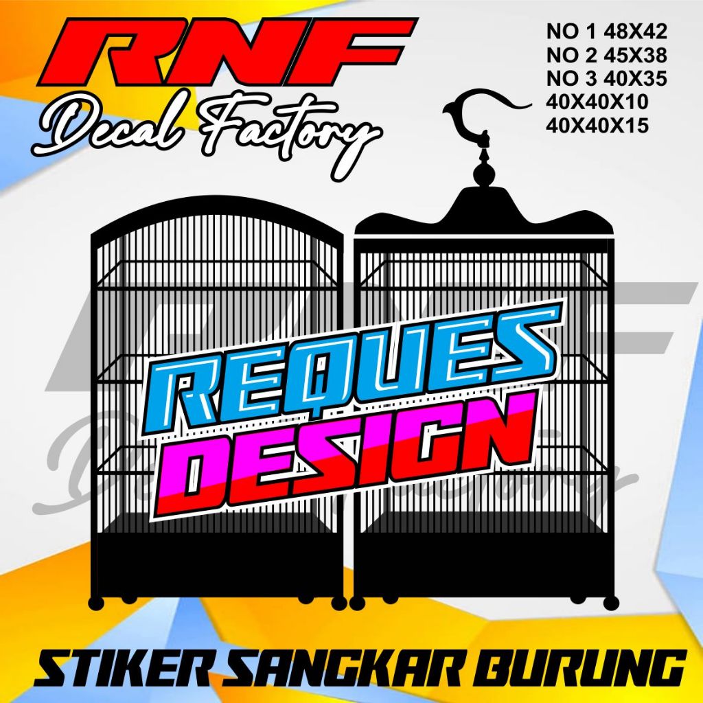 Decal Stiker Sangkar/ LING REQUES PEMBELIAN..Decal Sangkar Kotak,Decal Sangkar Koper Kosan