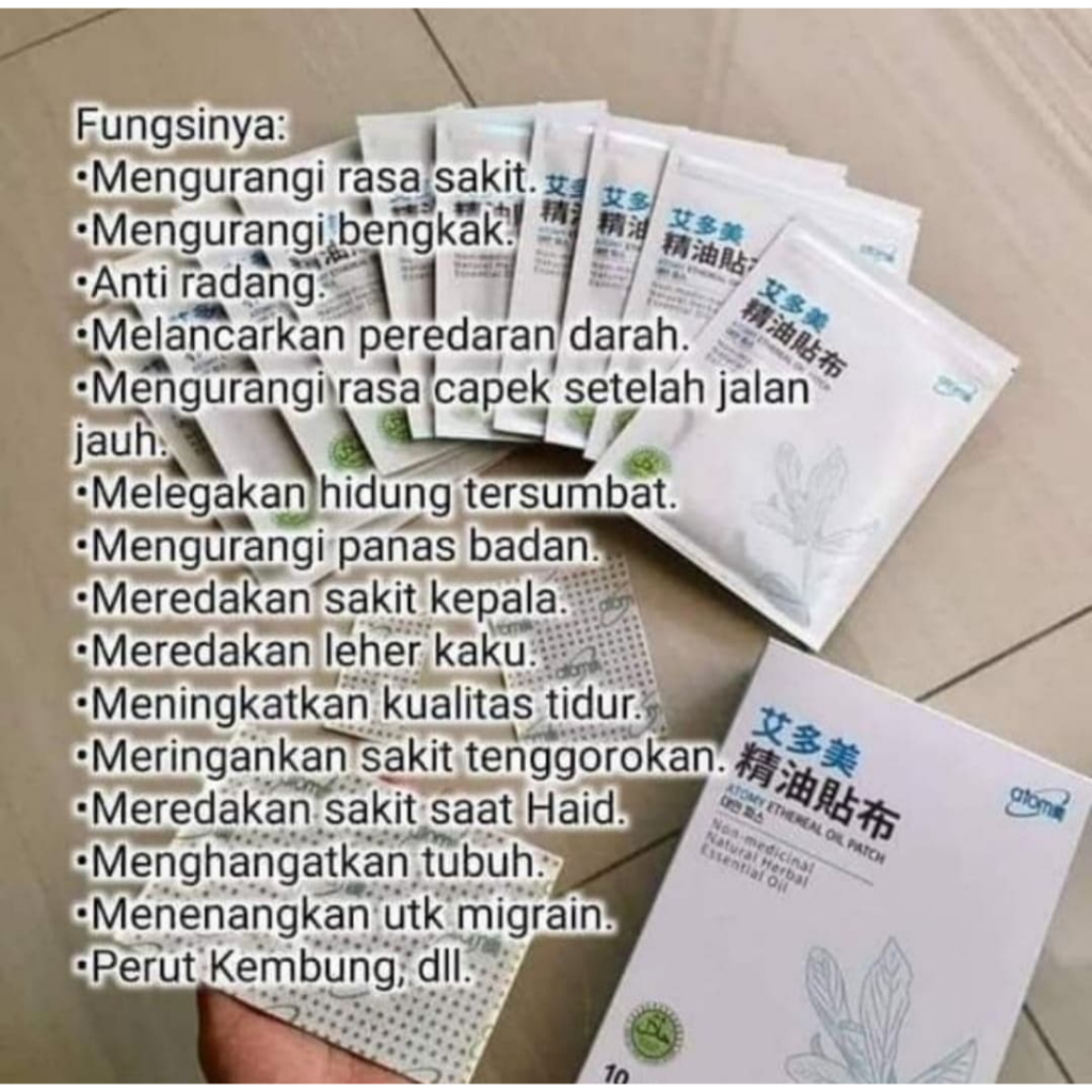 ATOMY KOYO SASET ISI 5 LEMBAR ETHEREAL OIL PATCH ATOMY