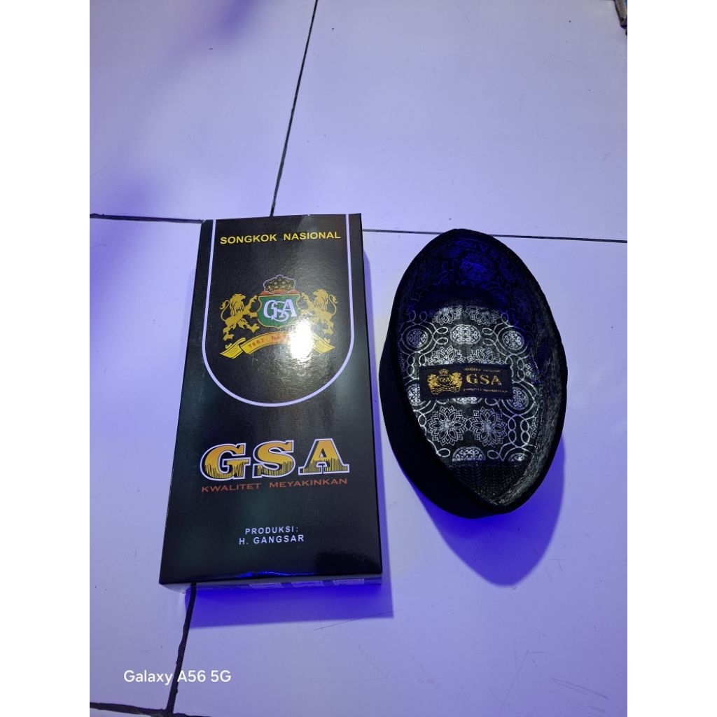 GSA KOPIAH SONGKOK HITAM MOTIF AC BLUDRU HALUS TEBAL NYAMAN DIPAKAI  TINGGI 7-10 CM